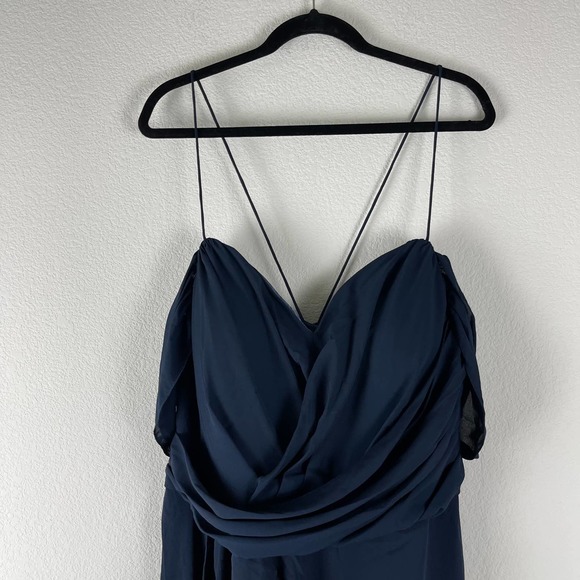 City Chic Womens Large 20 Maxi Entwine Dress Navy Blue Cocktail Dress NWT - Picture 3 of 12